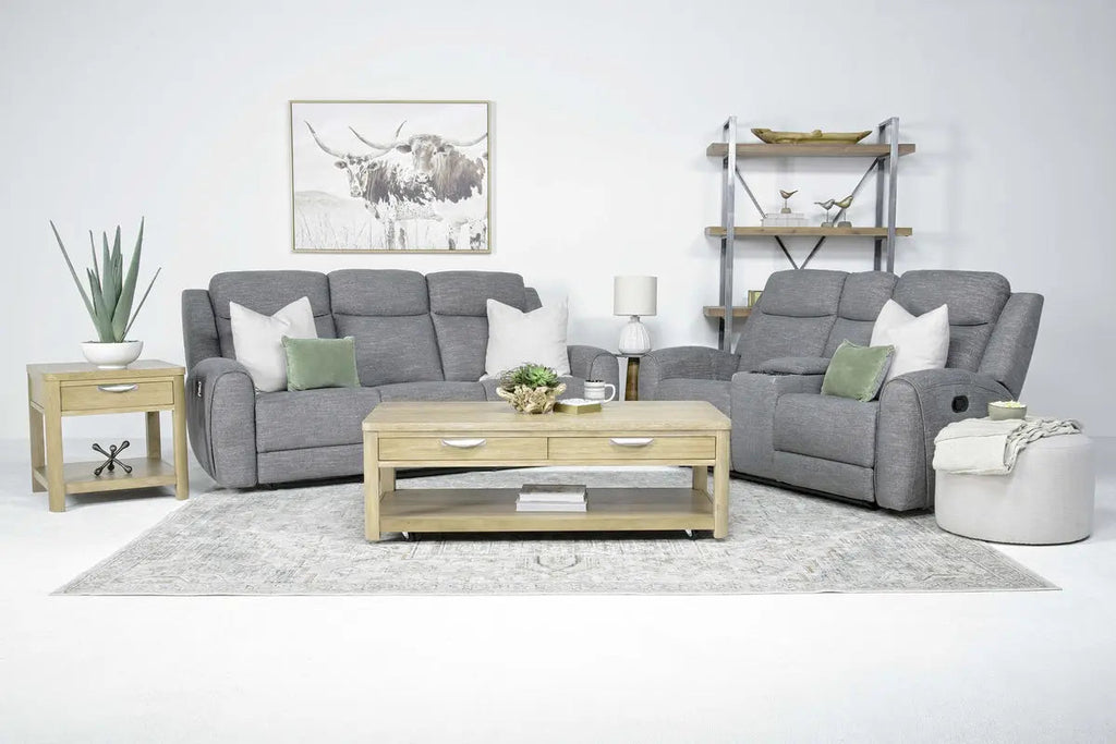 Mia Reclining Sofa & Console Loveseat